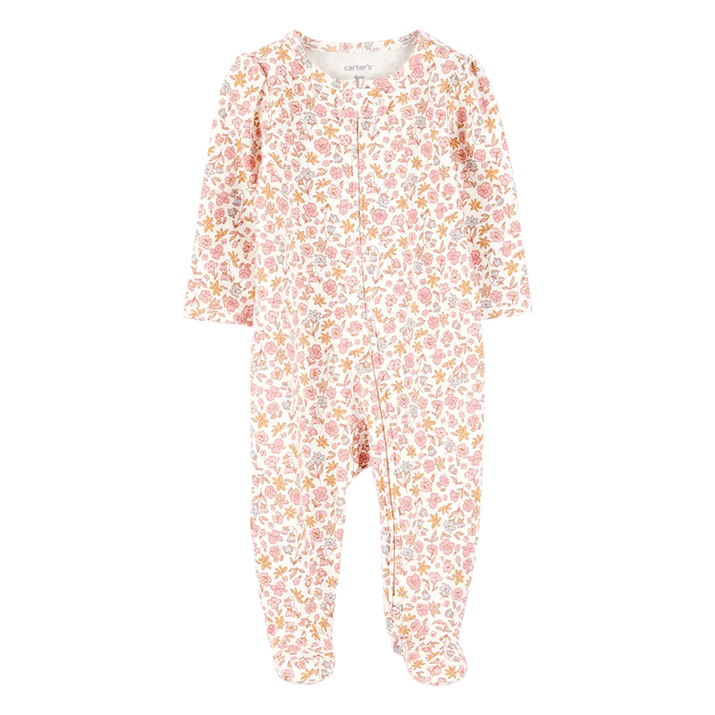 Carter's Baby Girl Zip-Up Cotton Sleeper - Floral