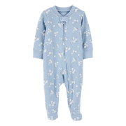 Pyjama dors-bien zippé floral bébé fille - Coton