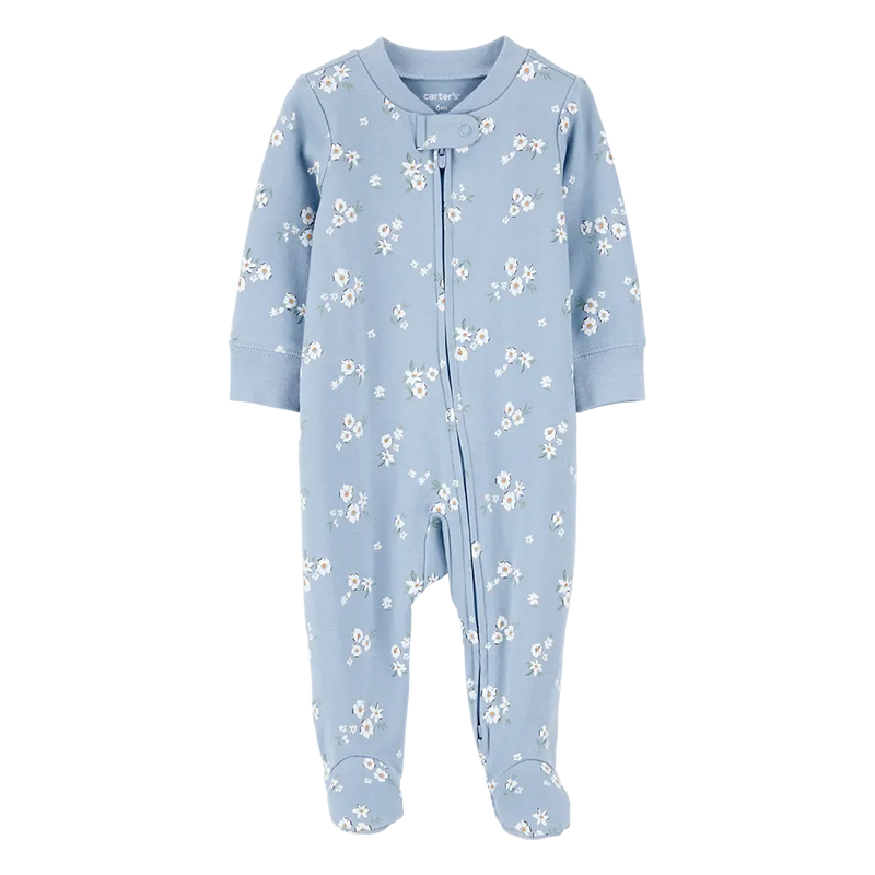 Carter's Baby Girl Zip-Up Cotton Sleeper - Floral