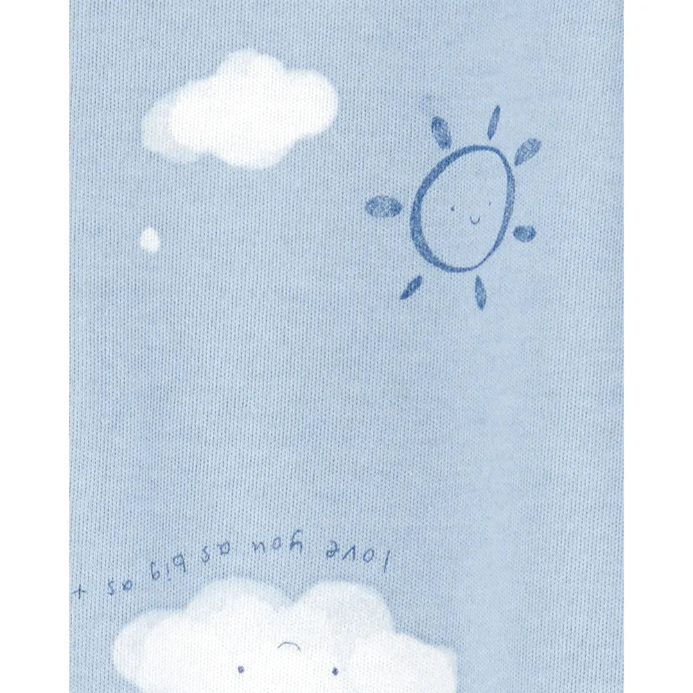 Pyjama dors-bien zippé nuage bébé garçon - Coton