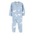 Pyjama dors-bien zippé nuage bébé garçon - Coton