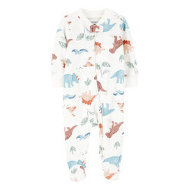 Pyjama dors-bien zippé dinosaure bébé garçon - Coton