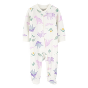 Pyjama dors-bien zippé floral bébé fille - Coton