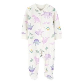 Pyjama dors-bien zippé floral bébé fille - Coton