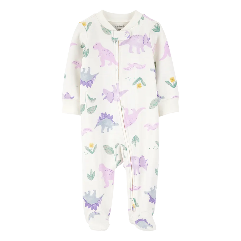 Carter's Baby Girl Zip-Up Cotton Sleeper - Floral