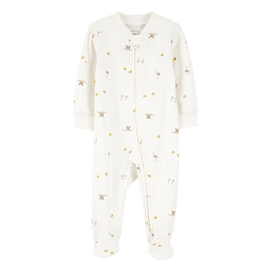 Pyjama dors-bien zippé oiseaux bébé - Coton