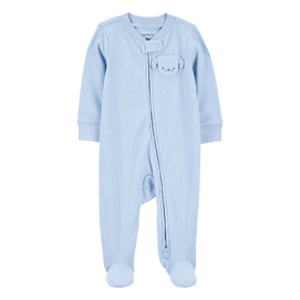 Pyjama dors-bien zippé côtelé chien bébé garçon