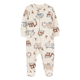 Pyjama dors-bien zippé côtelé chantier bébé garçon