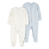 Lot de 2 pyjamas dors-bien zippés bébé garçon