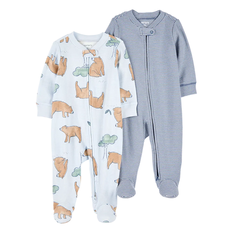Lot de 2 pyjamas dors-bien zippés bébé garçon