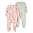 Lot de 2 pyjamas dors-bien zippés bébé fille