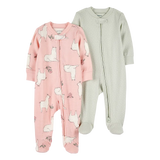 Lot de 2 pyjamas dors-bien zippés bébé fille