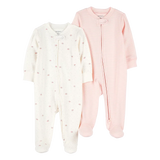 Lot de 2 pyjamas dors-bien zippés bébé fille