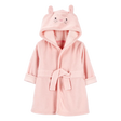 Peignoir à capuche lapin bébé fille - Rose