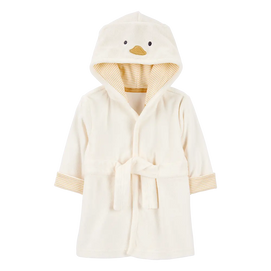 Peignoir à capuche poussin bébé - Ivoire