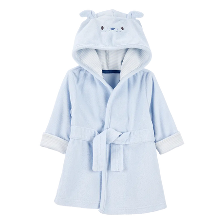 Peignoir à capuche chien bébé garçon - Bleu