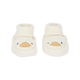 Chaussons en crochet canard bébé - Jaune