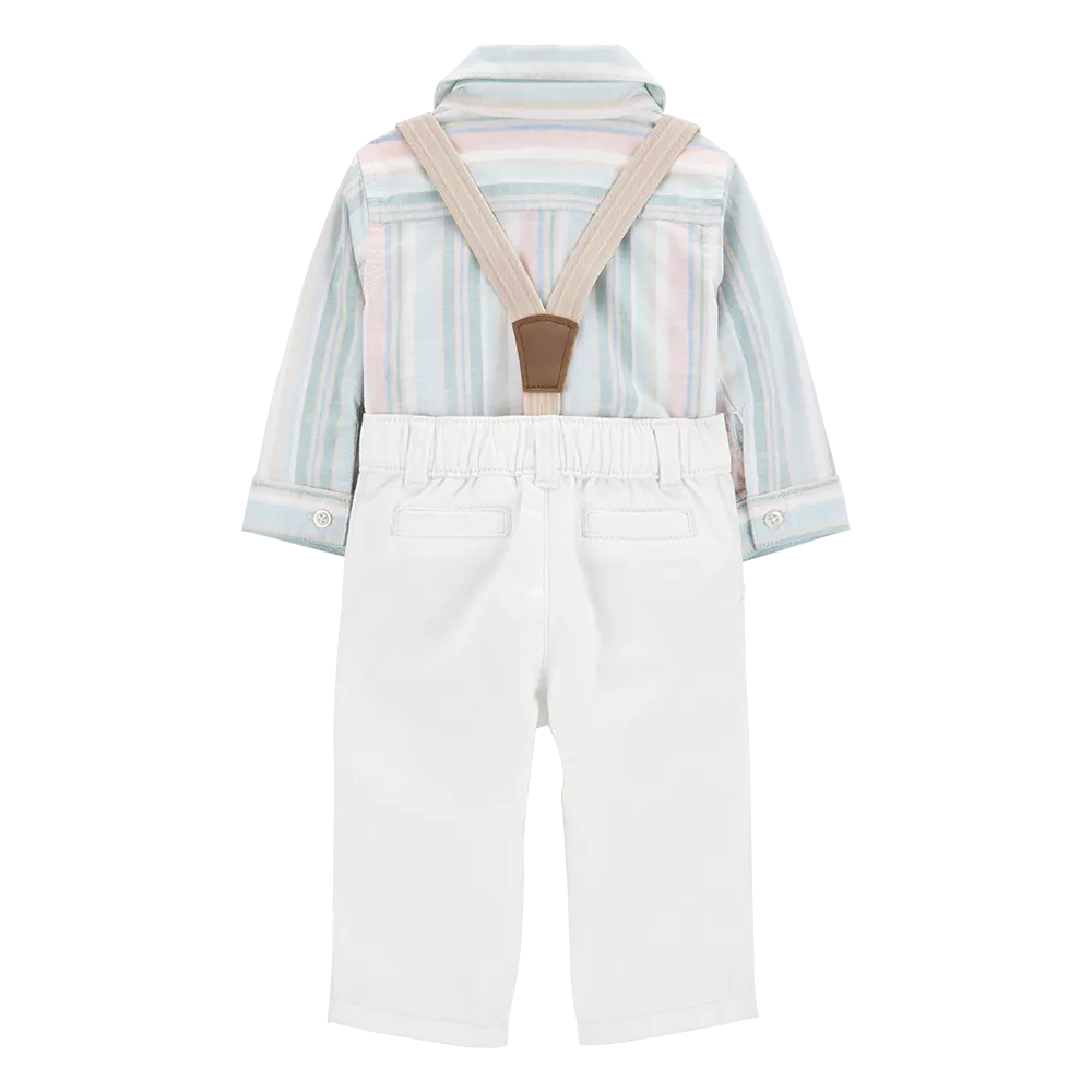 Conjunto de 3 piezas con tirantes para bebé niño Carter's