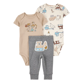 Ensemble 3 pièces chantier pour bébé garçon