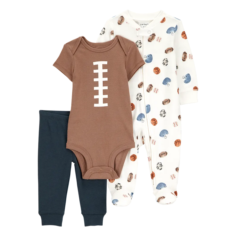 Conjunto de 3 piezas para bebé niño Carter's - Fútbol