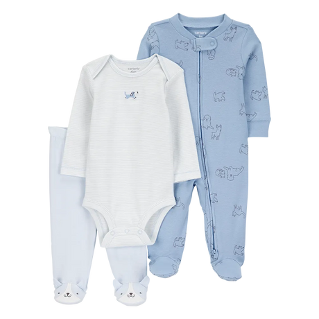 Ensemble 3 pièces chiot pour bébé garçon - Coton