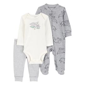 Ensemble 3 pièces éléphant pour bébé garçon