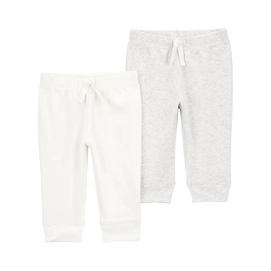 Lot de 2 pantalons jogger bébé - Ivoire