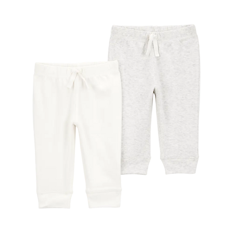 Lot de 2 pantalons jogger bébé - Ivoire