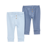 Lot de 2 pantalons bébé garçon - Bleu