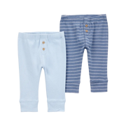 Lot de 2 pantalons bébé garçon - Bleu
