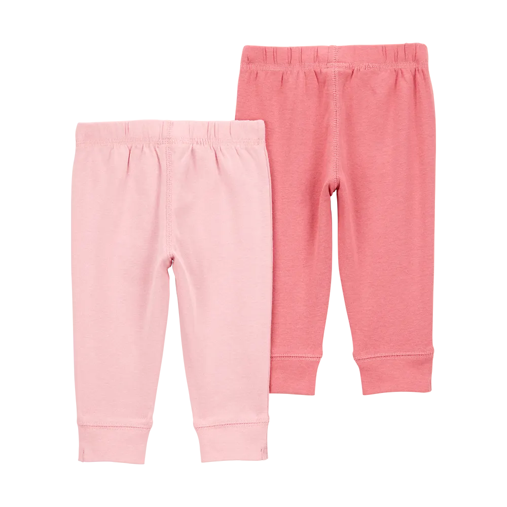 Lot de 2 pantalons bébé fille - Rose