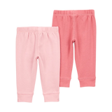 Lot de 2 pantalons bébé fille - Rose
