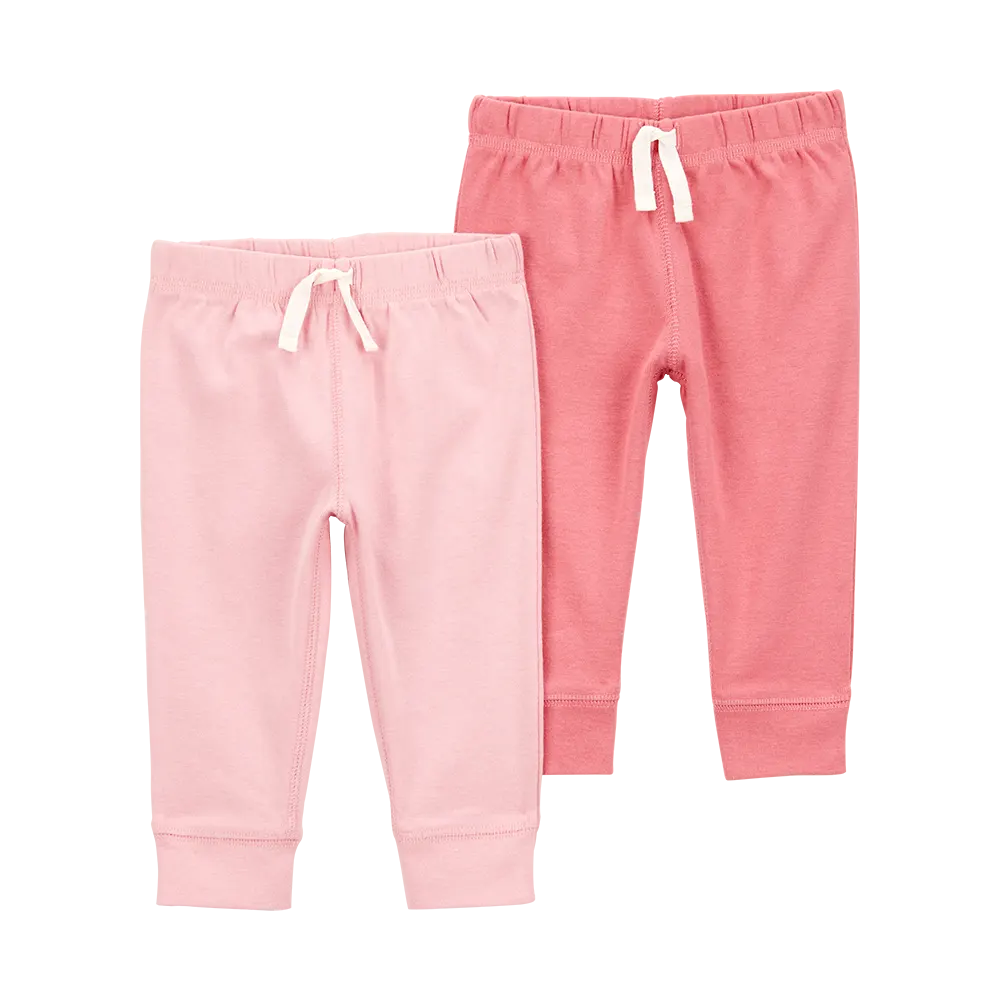 Lot de 2 pantalons bébé fille - Rose