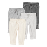 Lot de 4 pantalons pour bébé - Couleurs neutres