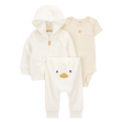 Ensemble 3 pièces cardigan canard bébé - Unisexe