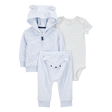 Ensemble 3 pièces cardigan chien bébé garçon - Bleu