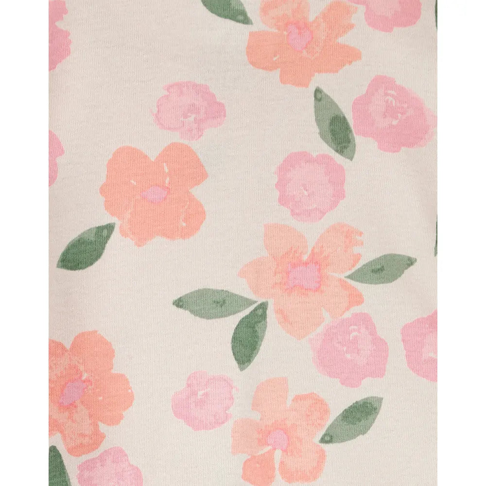 Ensemble 3 pièces floral bébé fille - Coton
