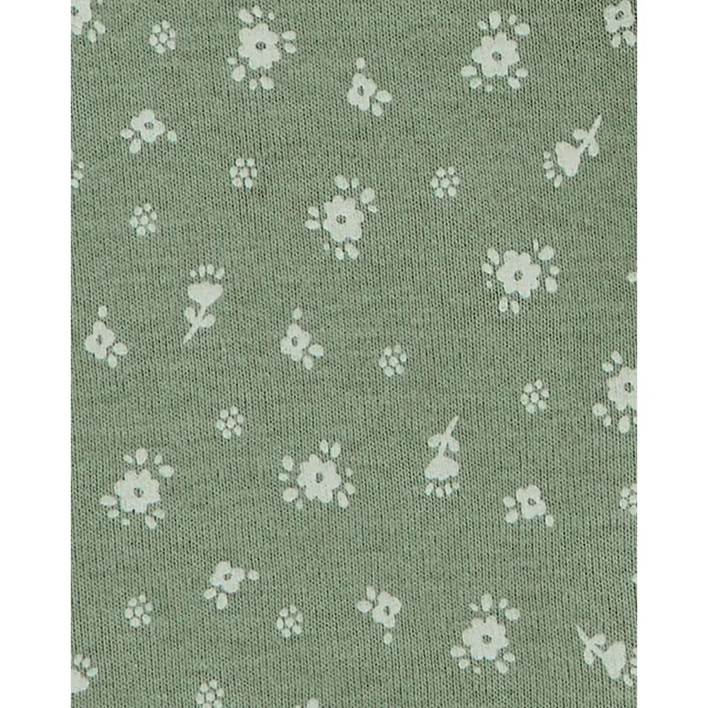 Ensemble 3 pièces floral bébé fille - Coton