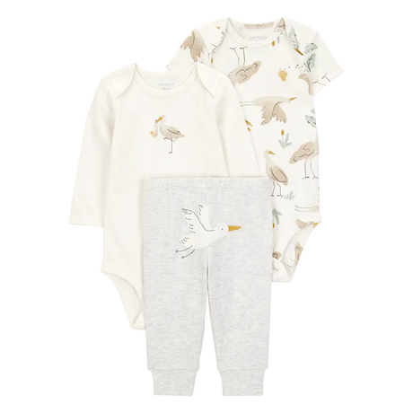 Ensemble 3 pièces cigogne pour bébé - Unisexe