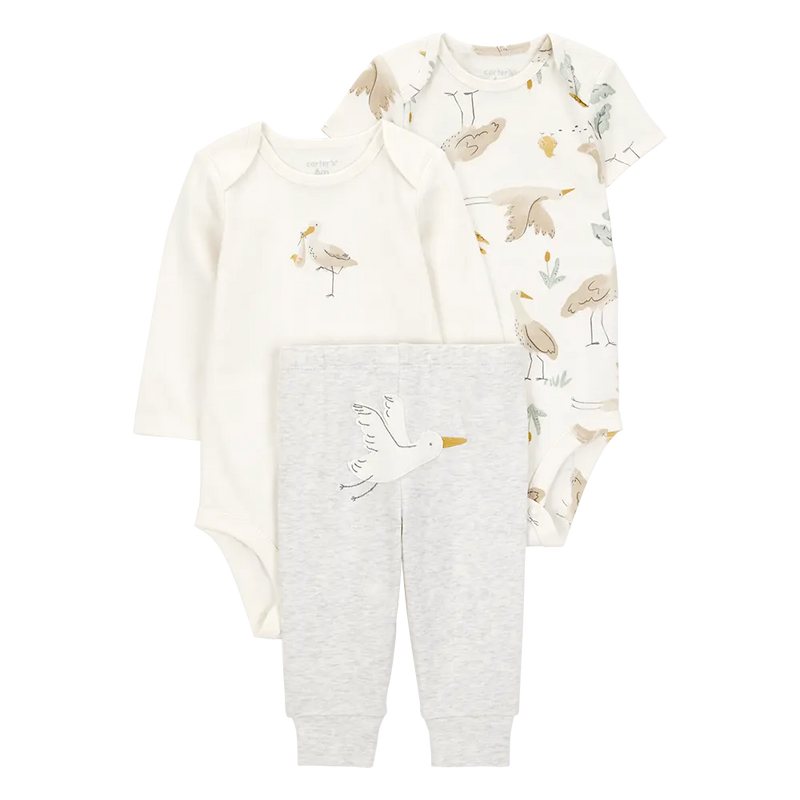 Conjunto de 3 piezas para bebé Carter's - Cigüeña
