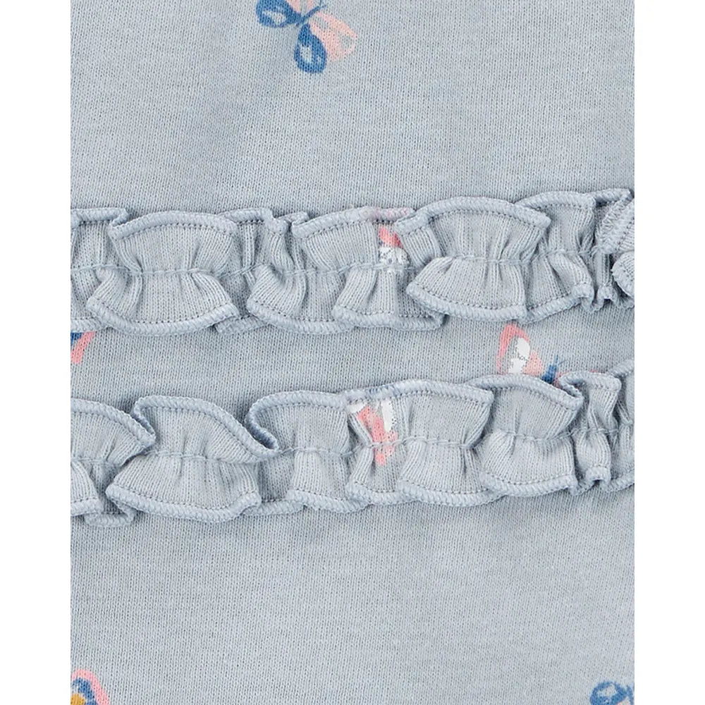 Ensemble 3 pièces papillon pour bébé fille - Coton