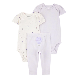 Ensemble 3 pièces montgolfière bébé fille - Coton