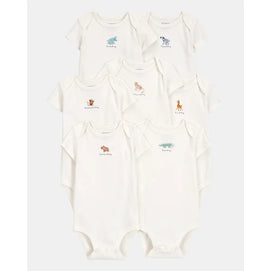 Lot de 7 bodys "Jours de la semaine" bébé - Coton