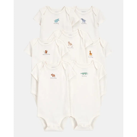 Lot de 7 bodys "Jours de la semaine" bébé - Coton