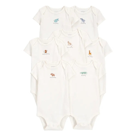 Lot de 7 bodys "Jours de la semaine" bébé - Coton