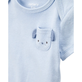 Lot de 5 bodys chien bébé garçon - 100% Coton
