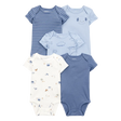 Lot de 5 bodys chien bébé garçon - 100% Coton