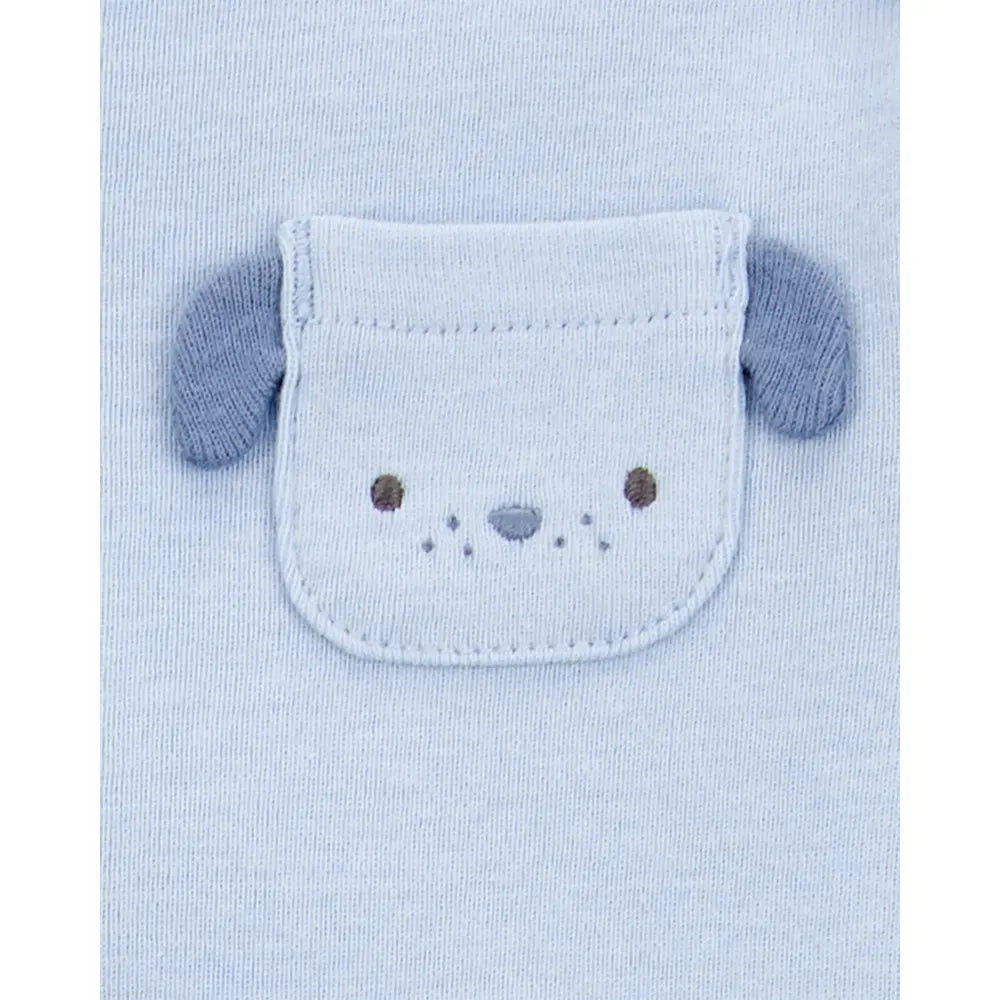 Lot de 5 bodys chien bébé garçon - 100% Coton