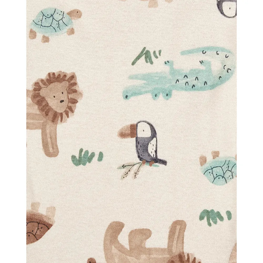 Lot de 5 bodys manches courtes safari bébé