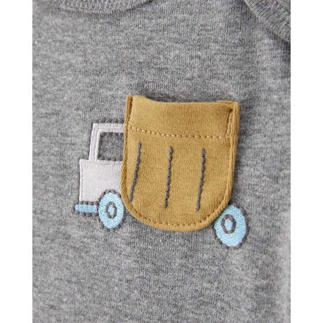 Lot de 5 bodys manches courtes bébé garçon - Chantier